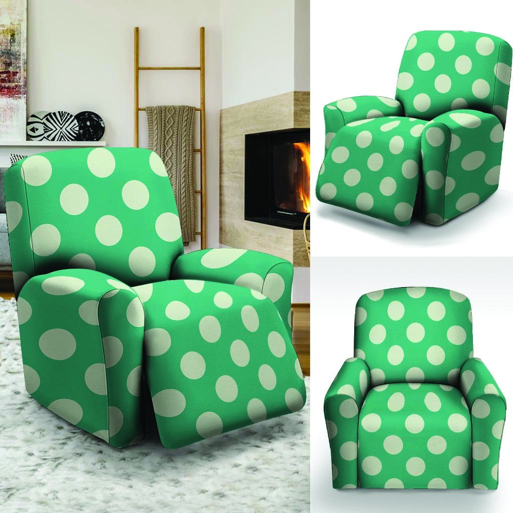 Teal Polka Dot Recliner Cover-grizzshop