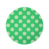 Teal Polka Dot Round Rug-grizzshop