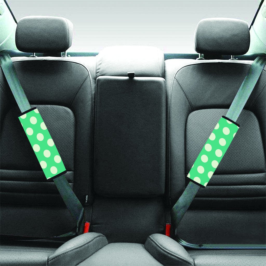 Teal Polka Dot Seat Belt Cover-grizzshop
