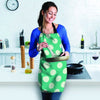 Teal Polka Dot Women's Apron-grizzshop