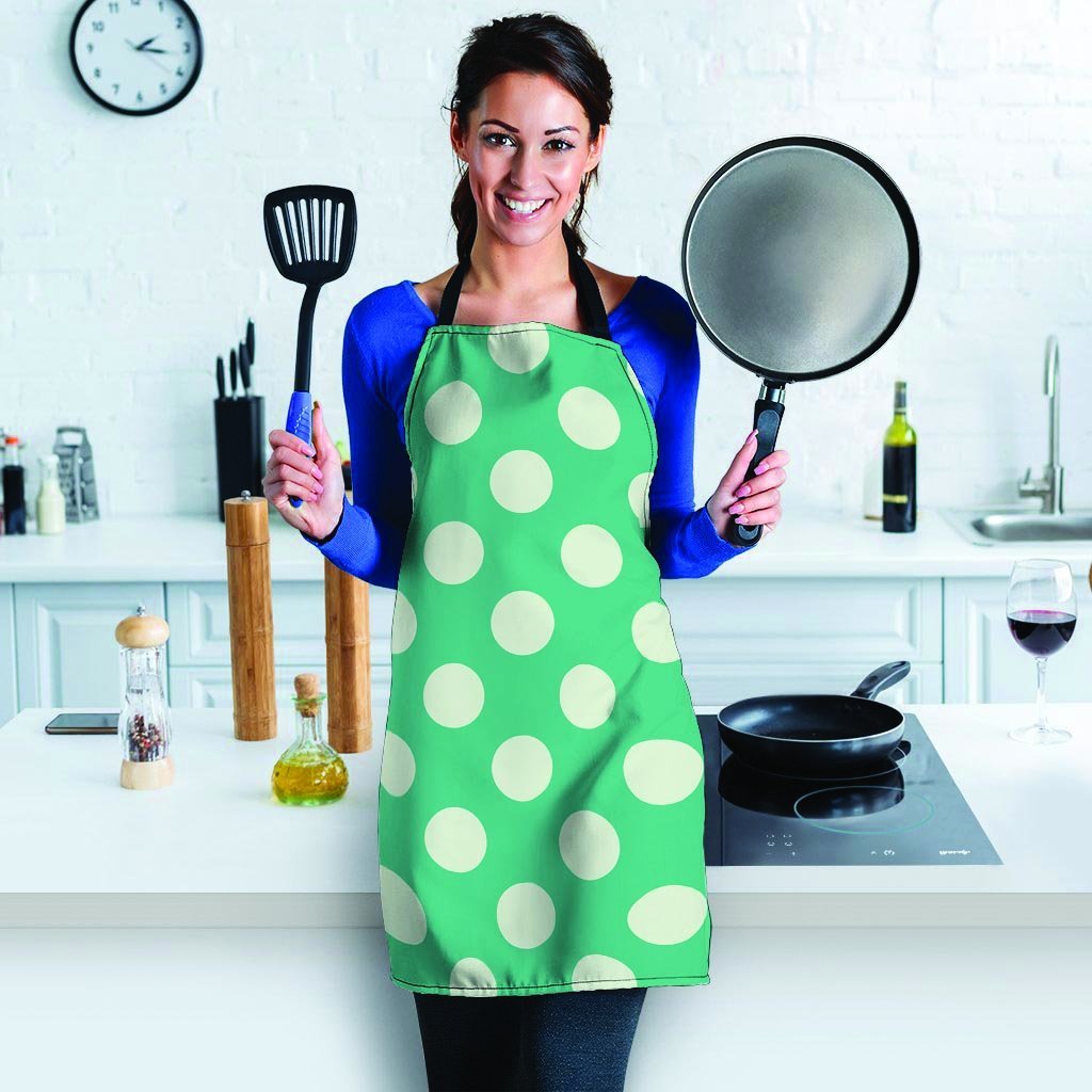 Teal Polka Dot Women's Apron-grizzshop