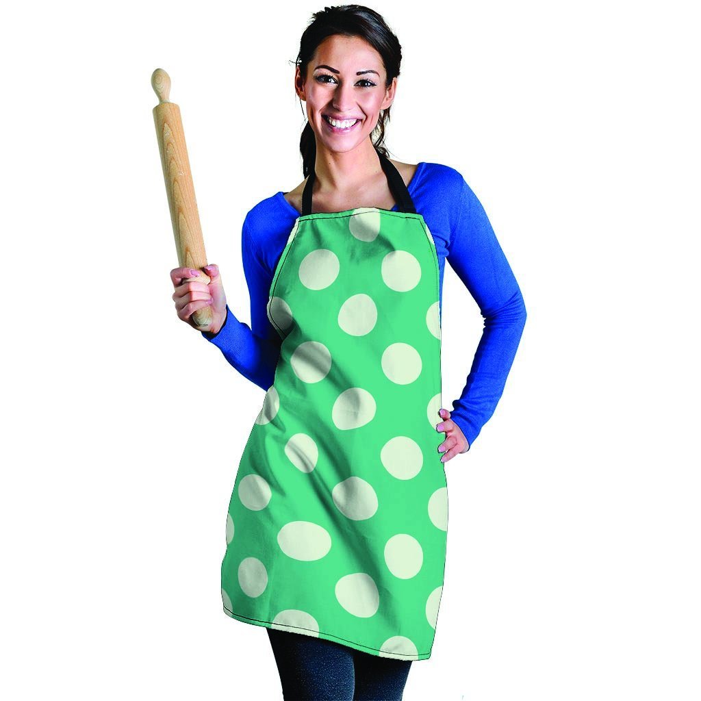 Teal Polka Dot Women's Apron-grizzshop