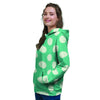 Teal Polka Dot Women's Hoodie-grizzshop