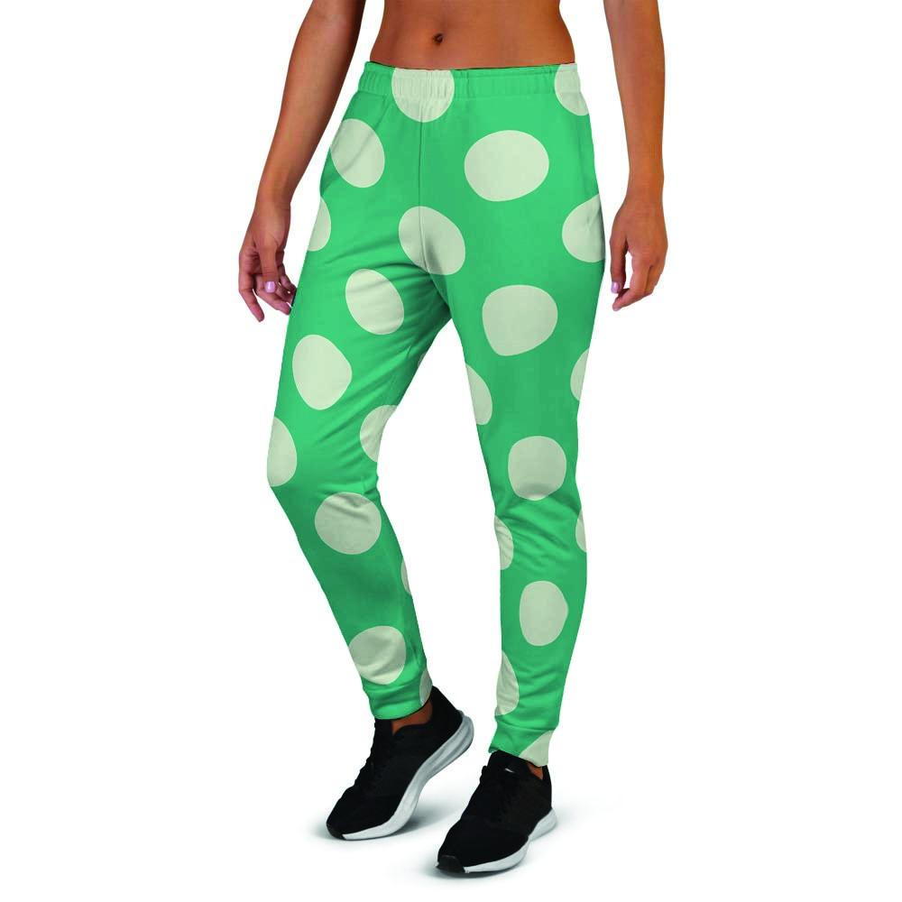 Teal Polka Dot Women's Joggers-grizzshop