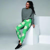 Teal Polka Dot Women's Joggers-grizzshop