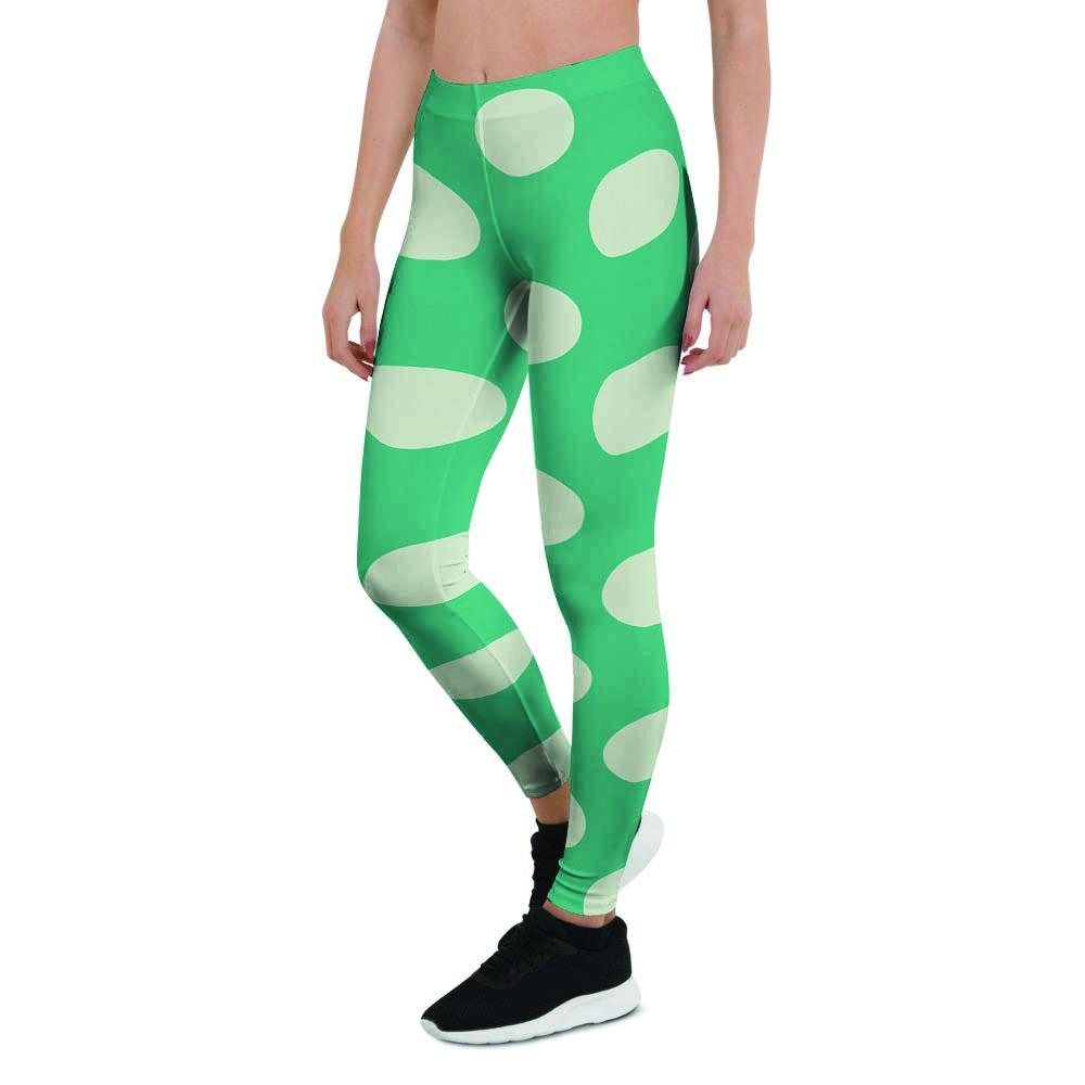 Teal Polka Dot Women's Leggings-grizzshop