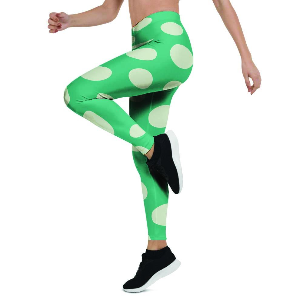 Teal Polka Dot Women's Leggings-grizzshop