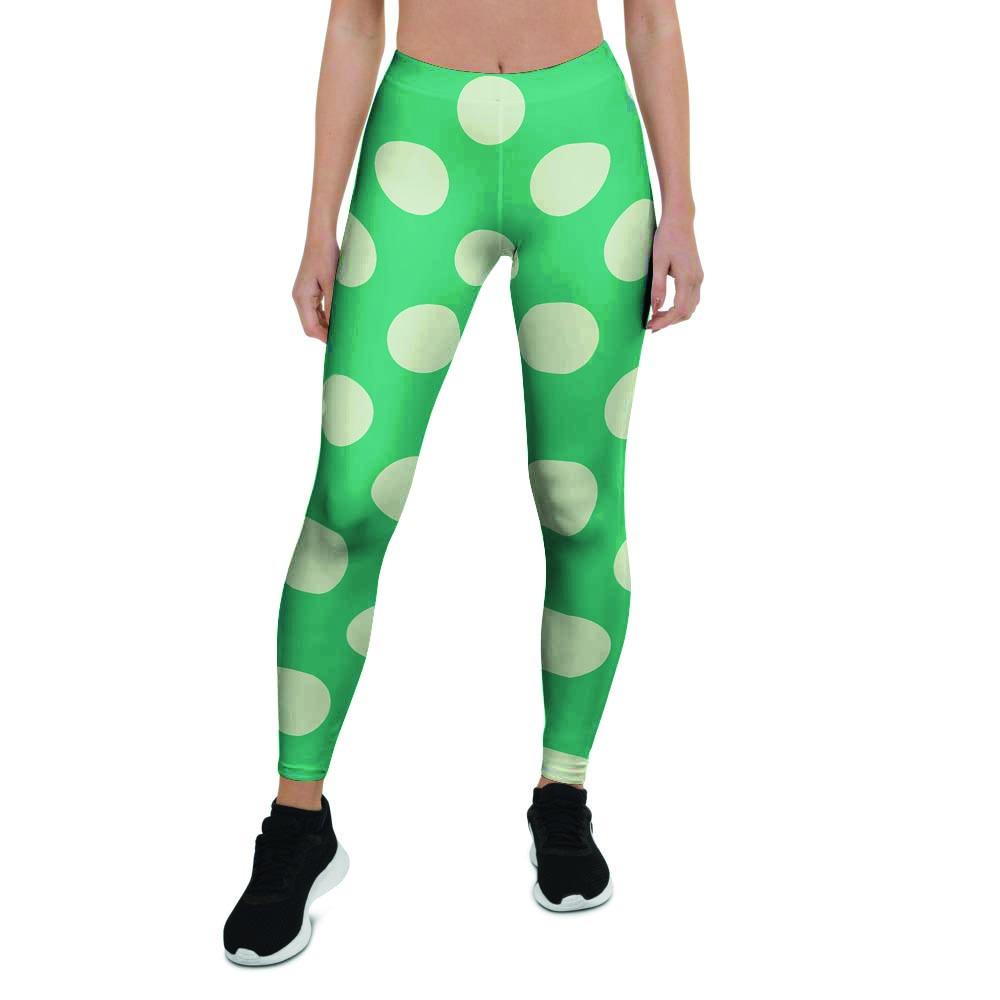 Teal Polka Dot Women's Leggings-grizzshop