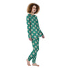 Teal Polka Dot Women's Pajamas-grizzshop