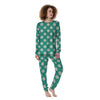 Teal Polka Dot Women's Pajamas-grizzshop