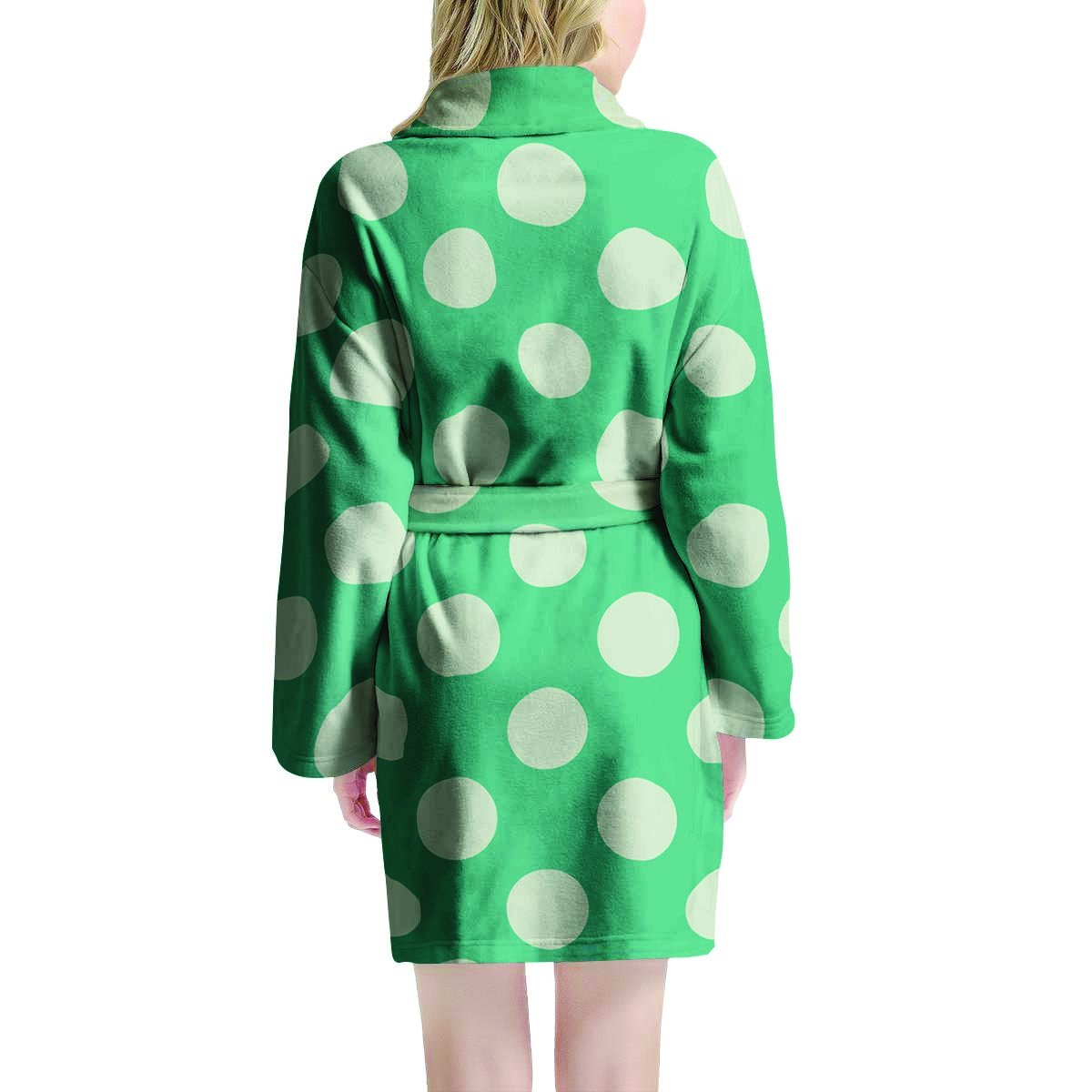 Teal Polka Dot Women's Robe-grizzshop