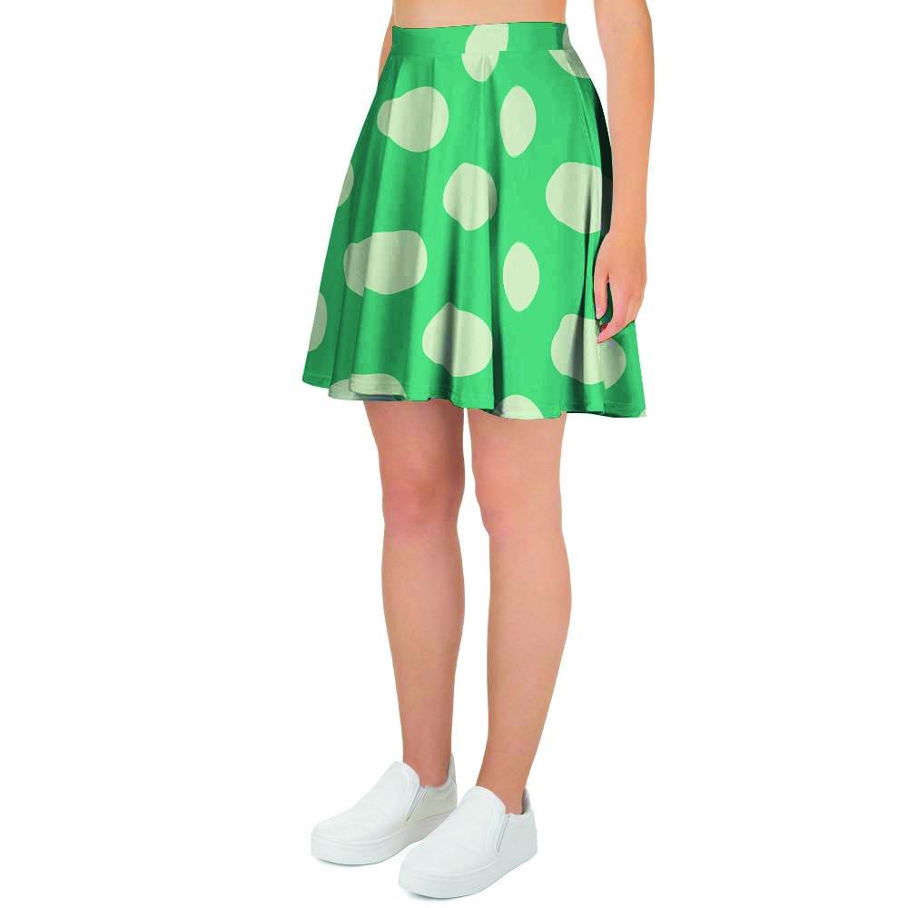 Teal Polka Dot Women's Skirt-grizzshop