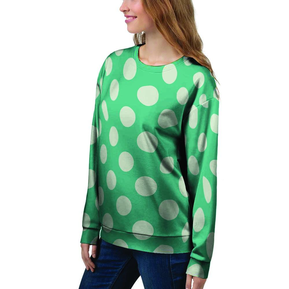 Teal Polka Dot Women's Sweatshirt-grizzshop