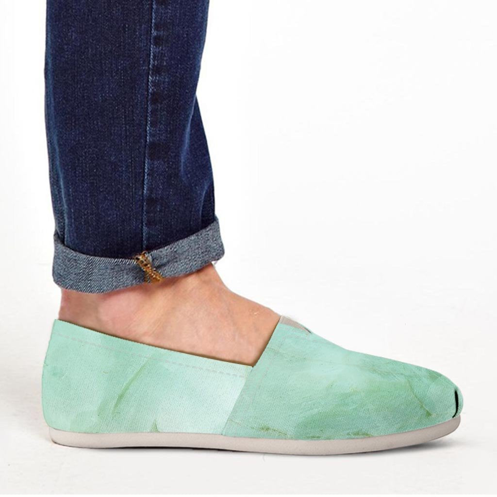 Teal Marble Canvas Shoes-grizzshop