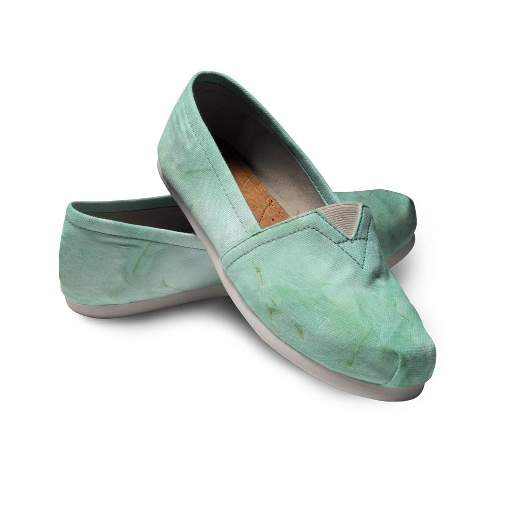 Teal Marble Canvas Shoes-grizzshop
