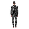 Technical Buddha Black And White Print Men's Pajamas-grizzshop