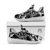 Technical Buddha Black And White Print White Athletic Shoes-grizzshop