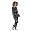 Technical Buddha Black And White Print Women's Pajamas-grizzshop