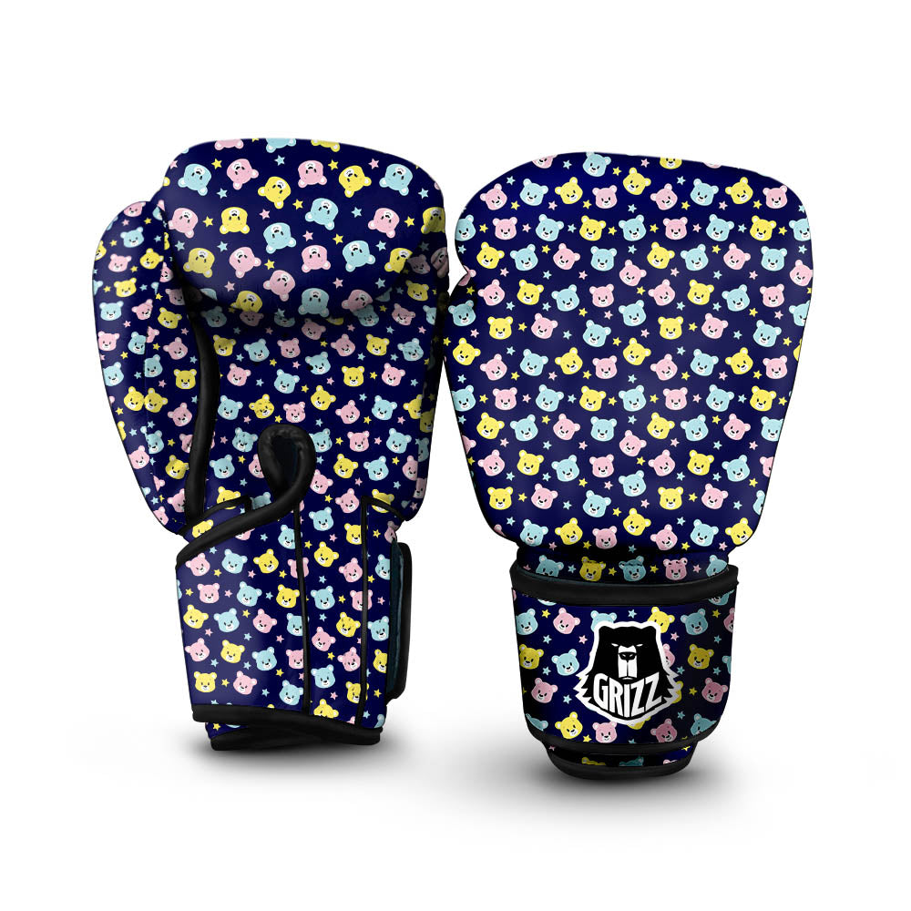 Teddy Bear Cartoon Print Pattern Boxing Gloves-grizzshop
