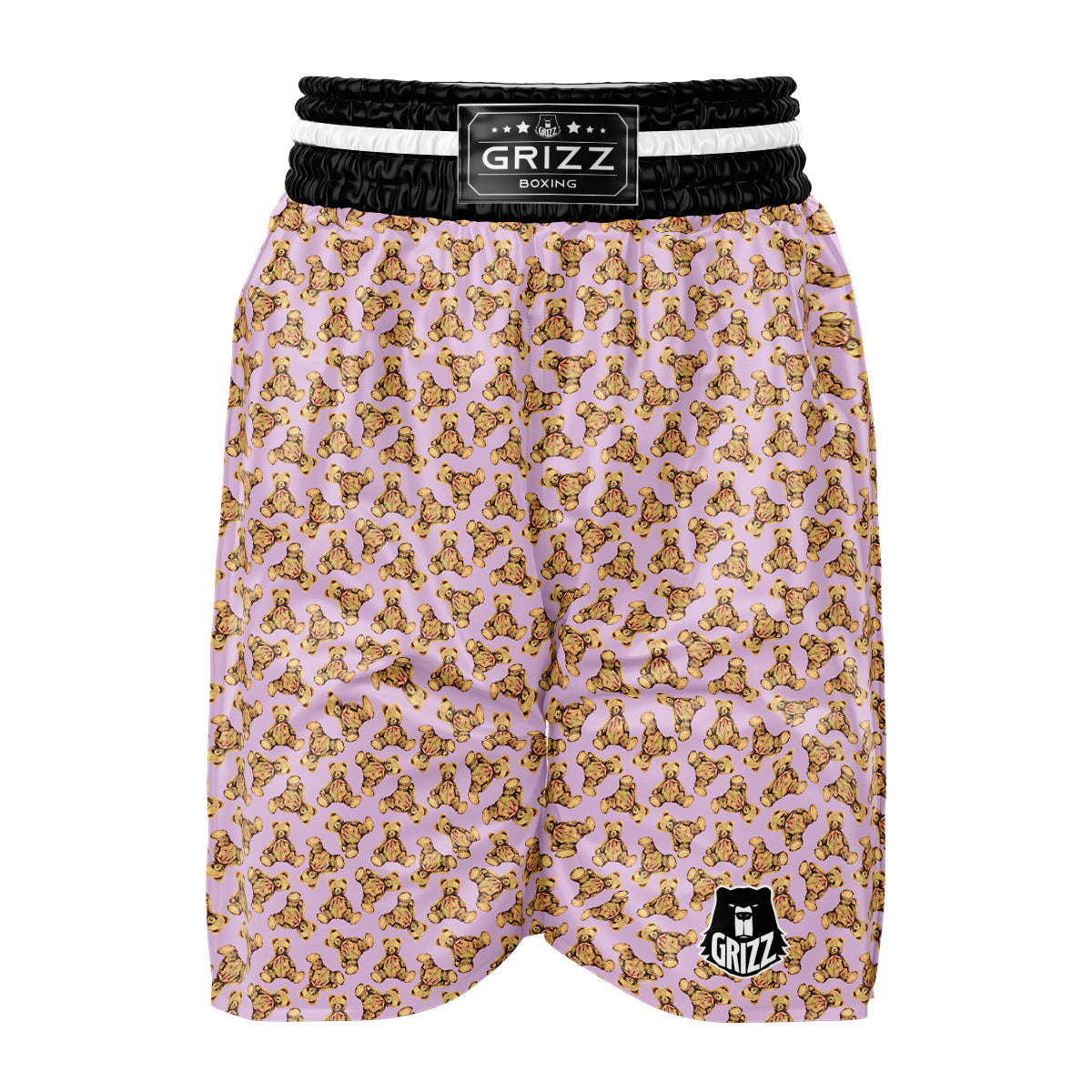 Teddy Bear Cute Print Pattern Boxing Shorts-grizzshop