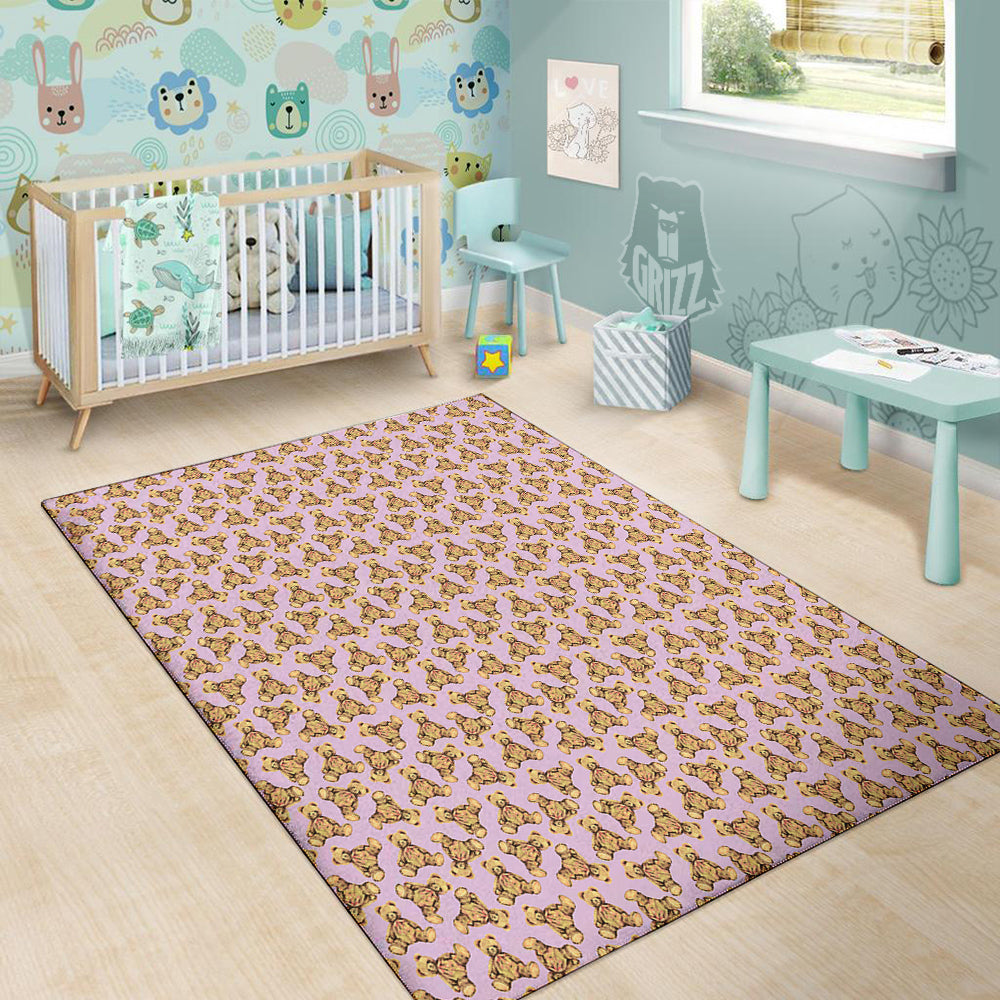 Teddy Bear Cute Print Pattern Floor Mat-grizzshop