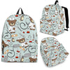 Teddy Bear Nurse Pattern Print Backpack-grizzshop