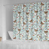 Teddy Bear Nurse Pattern Print Bathroom Shower Curtain-grizzshop