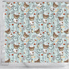 Teddy Bear Nurse Pattern Print Bathroom Shower Curtain-grizzshop