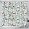 Teddy Bear Nurse Pattern Print Bathroom Shower Curtain-grizzshop