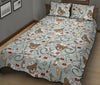 Teddy Bear Nurse Pattern Print Bed Set Quilt-grizzshop