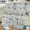 Teddy Bear Nurse Pattern Print Blanket-grizzshop