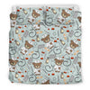 Teddy Bear Nurse Pattern Print Duvet Cover Bedding Set-grizzshop