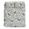 Teddy Bear Nurse Pattern Print Duvet Cover Bedding Set-grizzshop