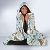 Teddy Bear Nurse Pattern Print Hooded Blanket-grizzshop