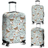 Teddy Bear Nurse Pattern Print Luggage Cover Protector-grizzshop