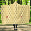 Teddy Bear Pattern Print Hooded Blanket-grizzshop