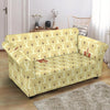 Teddy Bear Pattern Print Loveseat Cover-grizzshop