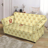 Teddy Bear Pattern Print Loveseat Cover-grizzshop