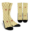 Teddy Bear Pattern Print Unisex Crew Socks-grizzshop