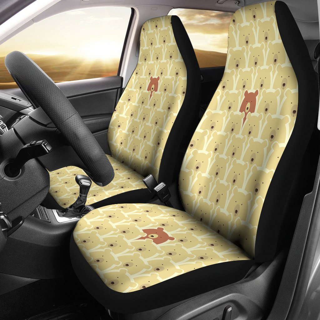 Teddy Bear Pattern Print Universal Fit Car Seat Cover-grizzshop