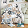 Teddy Bear Print Pattern Blanket-grizzshop