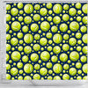 Tennis Ball Pattern Print Bathroom Shower Curtain-grizzshop