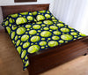 Tennis Ball Pattern Print Bed Set Quilt-grizzshop