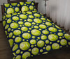 Tennis Ball Pattern Print Bed Set Quilt-grizzshop