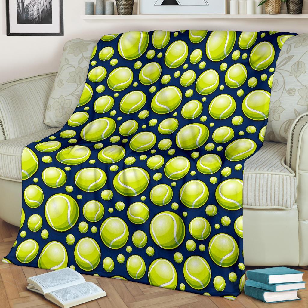 Tennis Ball Pattern Print Blanket-grizzshop