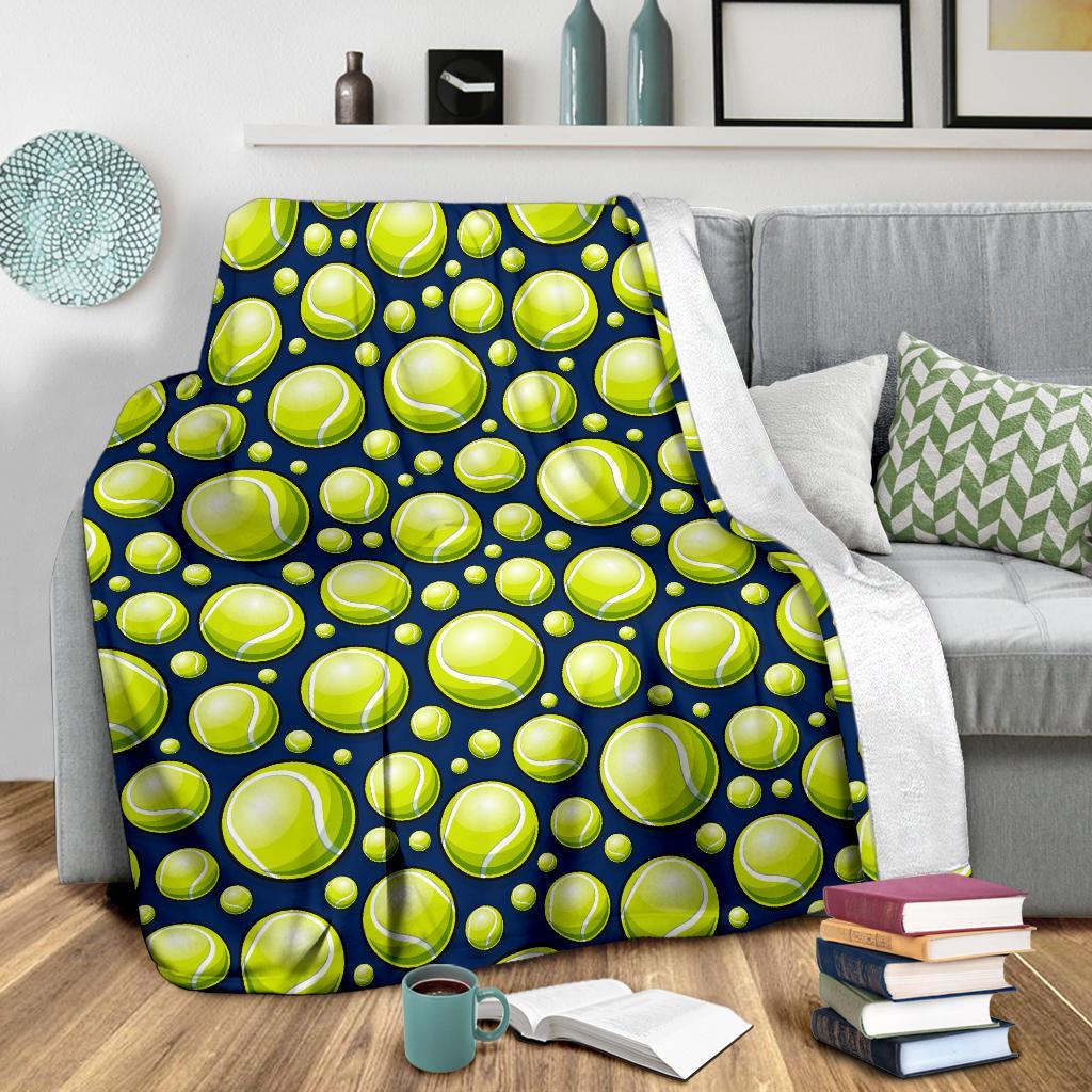 Tennis Ball Pattern Print Blanket-grizzshop