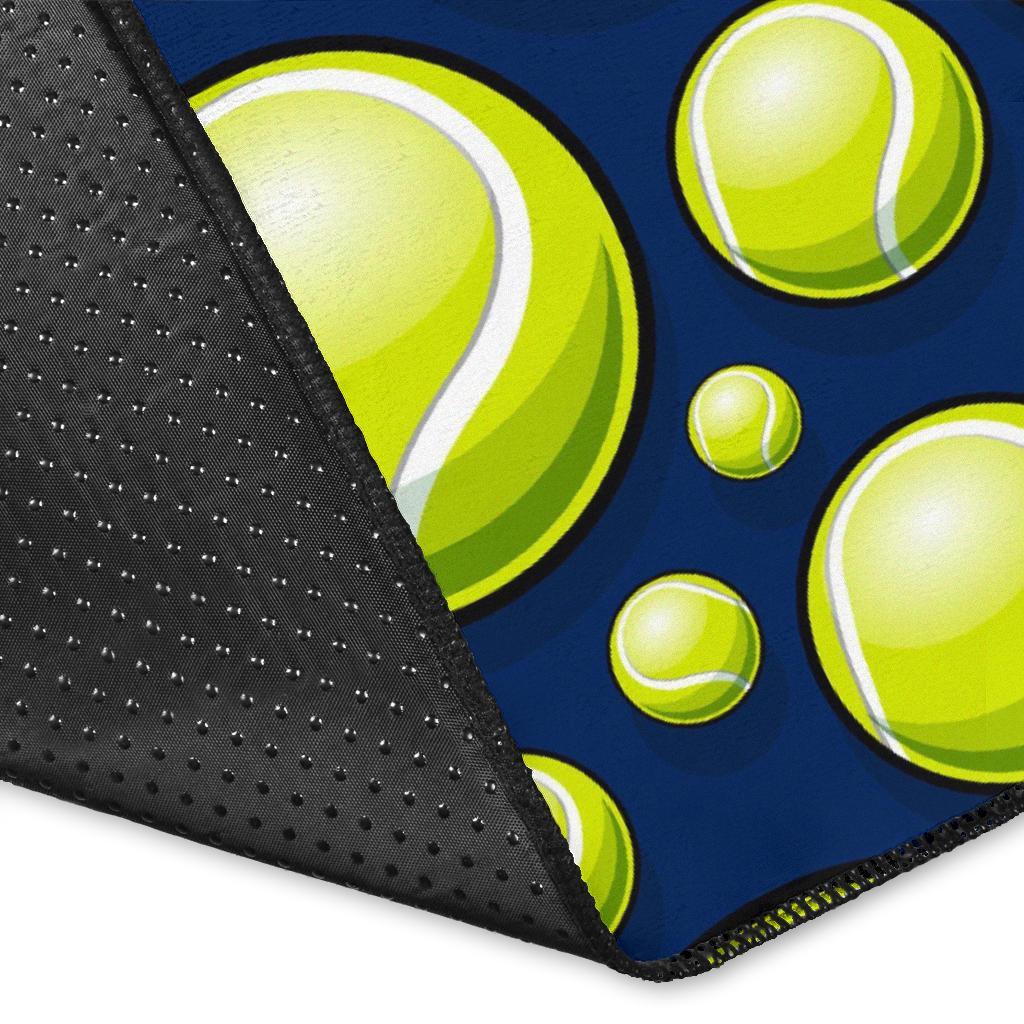 Tennis Ball Pattern Print Floor Mat-grizzshop