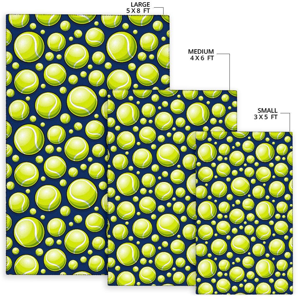 Tennis Ball Pattern Print Floor Mat-grizzshop