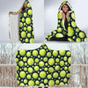 Tennis Ball Pattern Print Hooded Blanket-grizzshop