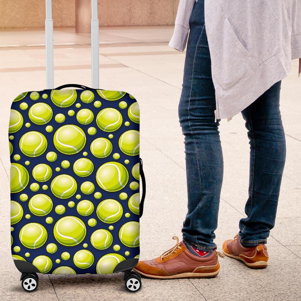 Tennis Ball Pattern Print Luggage Cover Protector-grizzshop